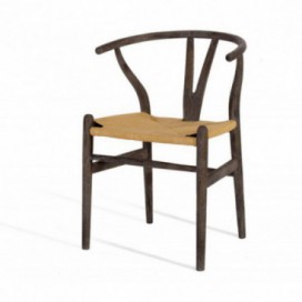 Silla CH24 marrón oscuro madera de nogal