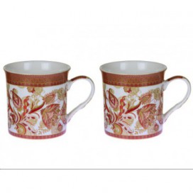 Set 2 tazas Shangai color rojo