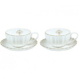 Set de 2 tazas Sisí blanco porcelana