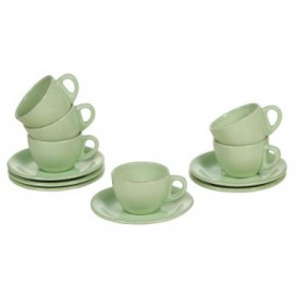 Juego 6 tazas colección Color Block color verde