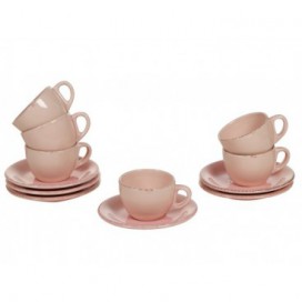 Juego 6 tazas colección Color Block color rosa