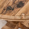 Mesa comedor redonda Curcuma madera pino reciclado
