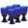 Juego 6 copas agua Blue vidrio