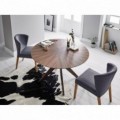 Mesa comedor redonda Rocher nogal