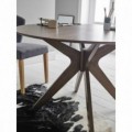 Mesa comedor redonda Rocher nogal