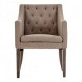 Sillón acolchado Linen color crudo