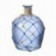 Botella cristal azul con yute