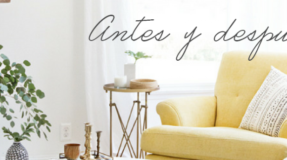 Before and after: una reforma en blanco + negro + mostaza