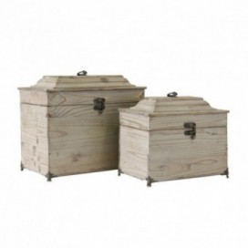 Cajas decapado natural J / 2 madera abeto