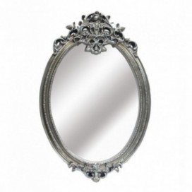 Espejo Draley romántico ovalado color plata