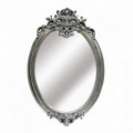 Espejo Draley romántico ovalado color plata