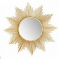 Espejo Sol 84x84 metal dorado