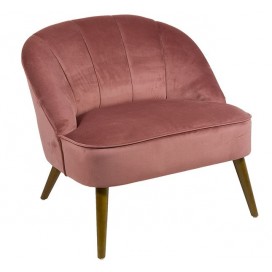 Sillón Leonor rosa coral retro